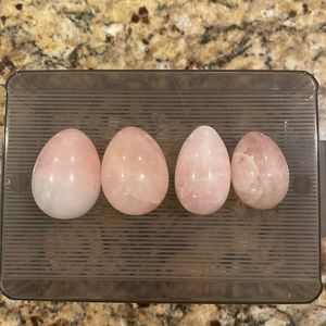 4 rose quarts eggs